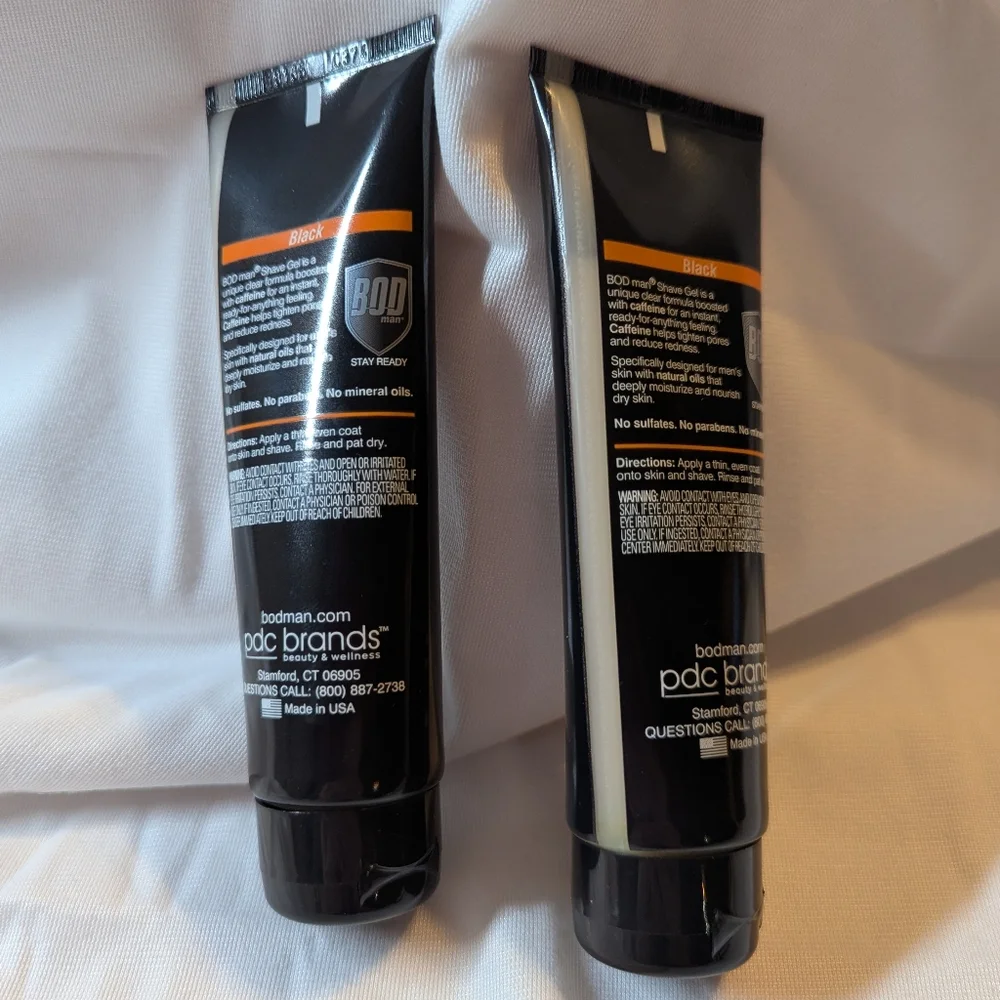 Bod Man Black Shave Gel Set Of 2 Brand New